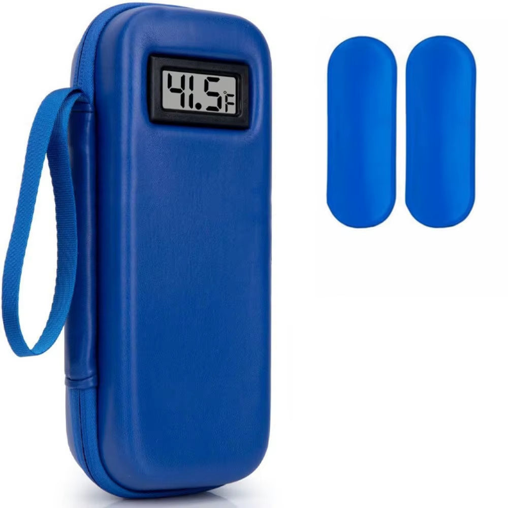 Insulin Cooler Travel Case – Portable Waterproof Diabetes Medication Cooling Bag with Temperature Display