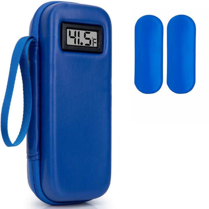 Insulin Cooler Travel Case – Portable Waterproof Diabetes Medication Cooling Bag with Temperature Display