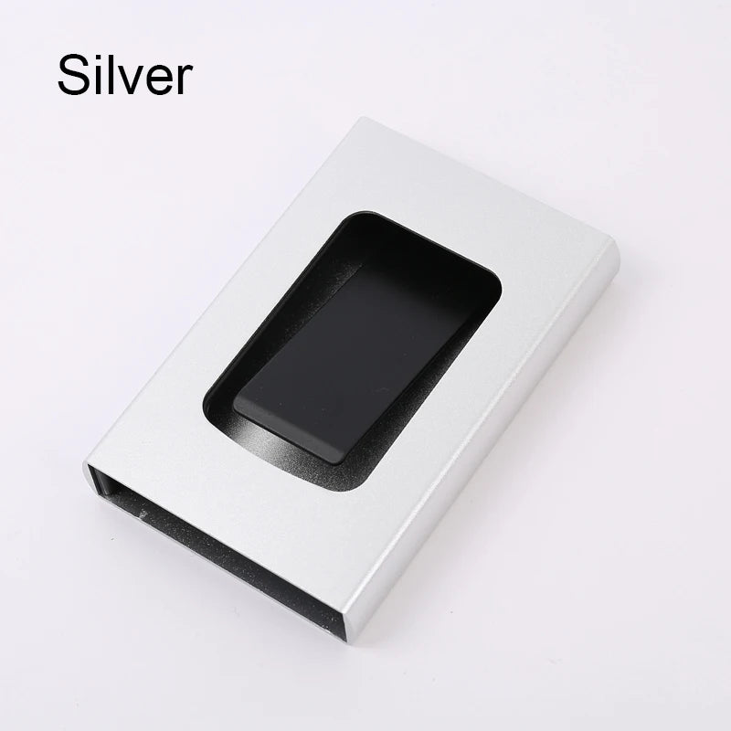 RFID Blocking Metal Card Holder Wallet – Slim Aluminum Travel Wallet for Credit Cards & IDs
