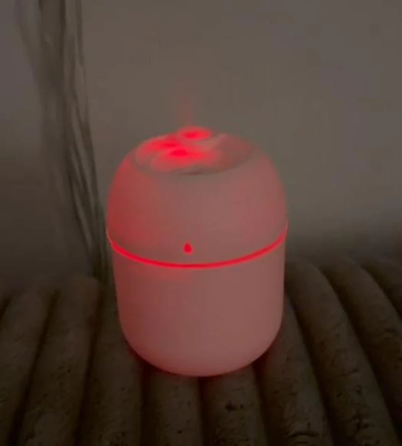 Portable Neon Aroma Diffuser – Travel Size Essential Oil Humidifier with Multi-Color LED Lights
