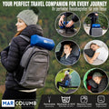 Travel & Camping Comfortable Memory Foam Pillow – Easy to Carry Portable Bag – Temperature Regulating Pillow Case - Perfect for Travelling (Grey)