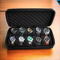 10-Slot Travel Watch Case – Shockproof Zipper Watch Organizer for Watches & Smartwatches