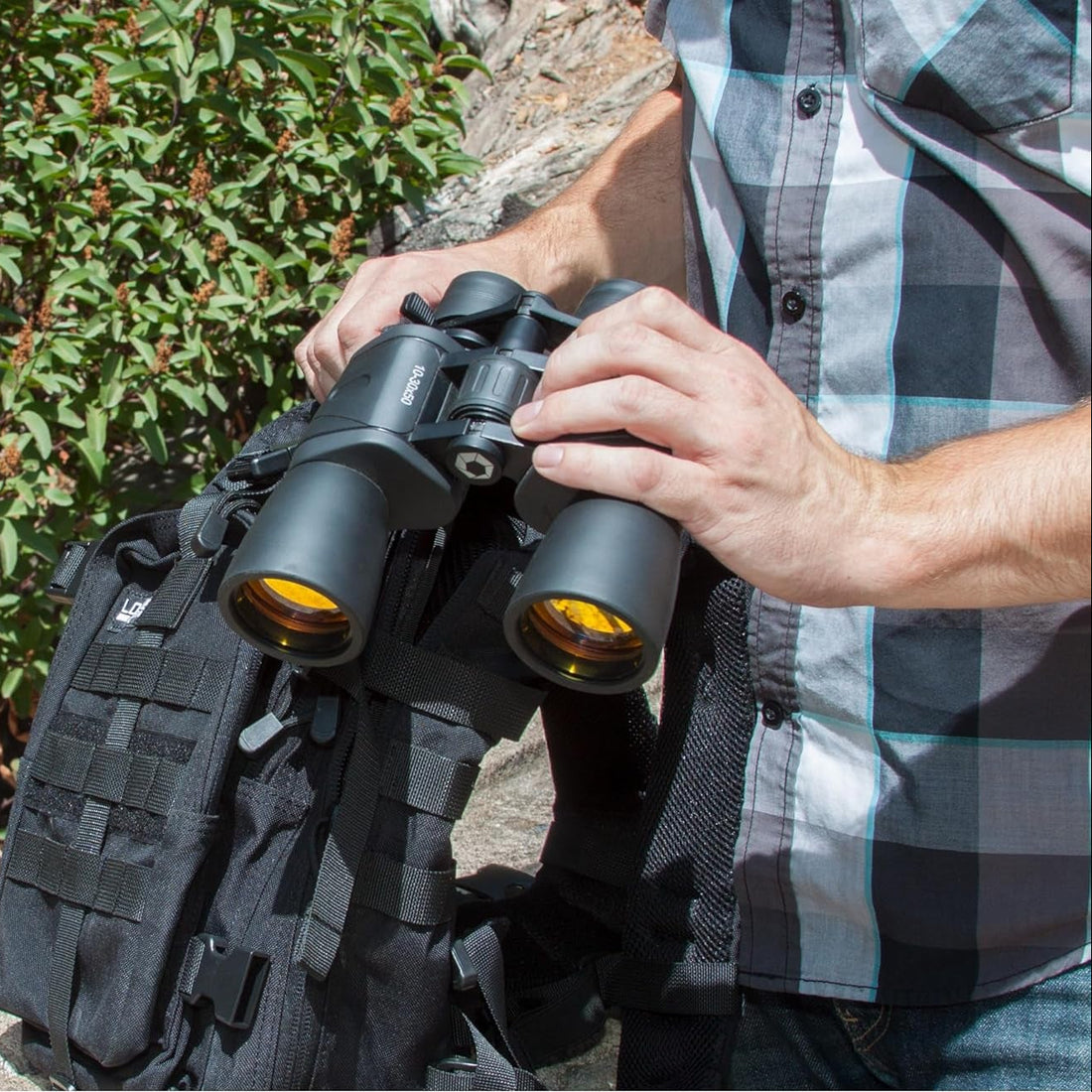 Gladiator 10-30X50 Zoom Binoculars with Tripod Adaptor for Stargazing, Birding, Hiking, Sports, Travelling, Camping
