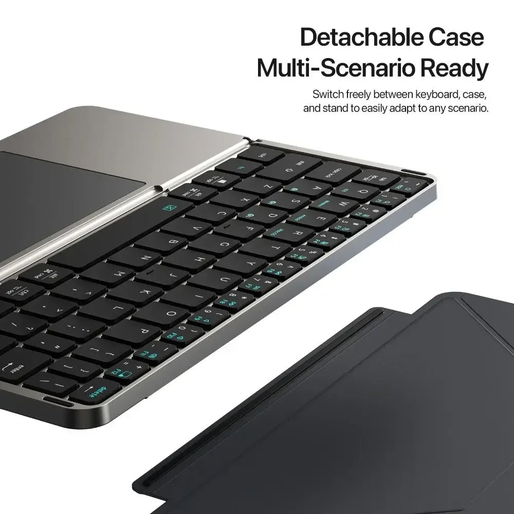 Foldable Bluetooth Keyboard with Touchpad – Wireless Travel Keyboard for iPhone, Android, Windows & Mac