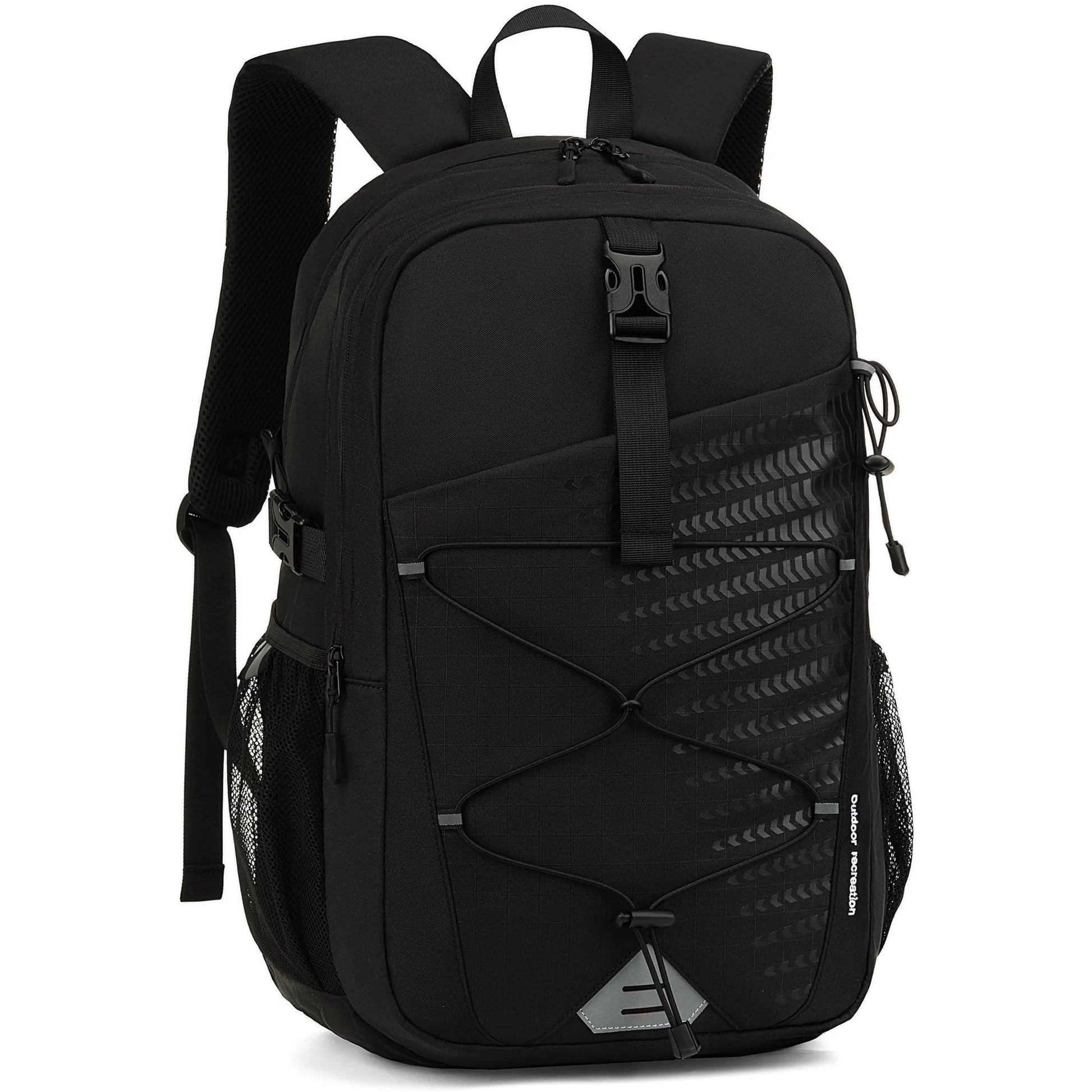 Travel Backpack for Men and Women, Water Resistant College Bookbag, Lightweight School Carry on Back Pack, Black