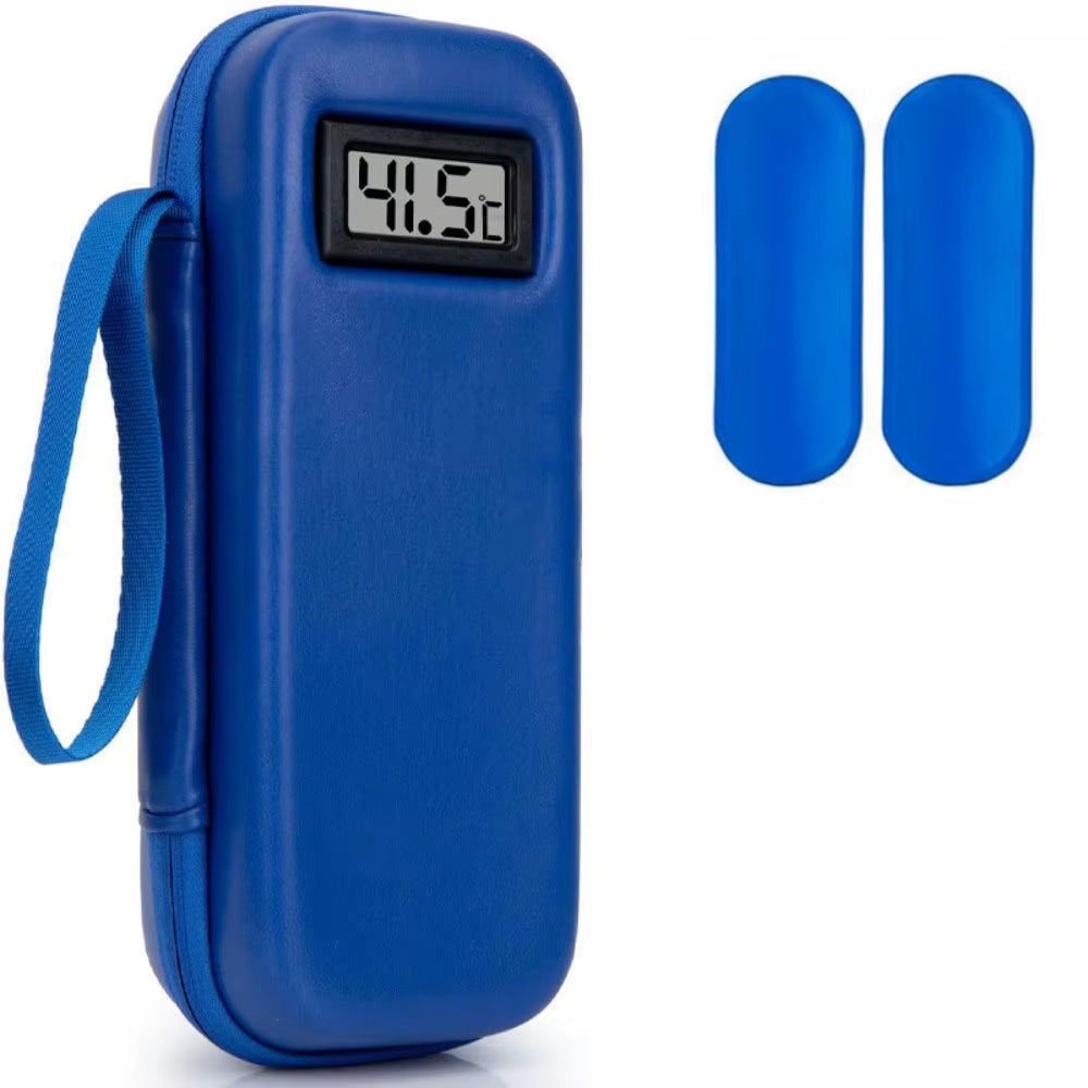 Insulin Cooler Travel Case – Portable Waterproof Diabetes Medication Cooling Bag with Temperature Display