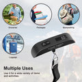 Digital Luggage Scale with Overweight Alert – Portable 110lb/50kg Travel Baggage Scale with Backlit LCD