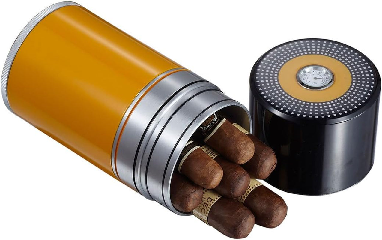 Products Big Joe 7-Cigar Travel/Desk Humidor, Black and Yellow