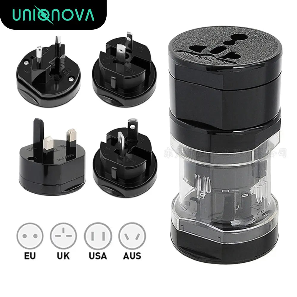     Compact Universal Travel Power Adapter - USA, EU, UK, AUS Worldwide Voltage Compatible
