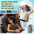 3 Pcs Inflatable Camping Travel Pillow Ultralight Inflating Pillows Lightweight Portable Backpacking Pillow for Neck Lumbar Support Camp Hiking Sleeping(Dark Gray, Black, Dark Blue)