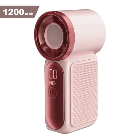 Turbo Travel Fan with LED Display – 6-Speed USB Rechargeable Pocket Cooling Fan