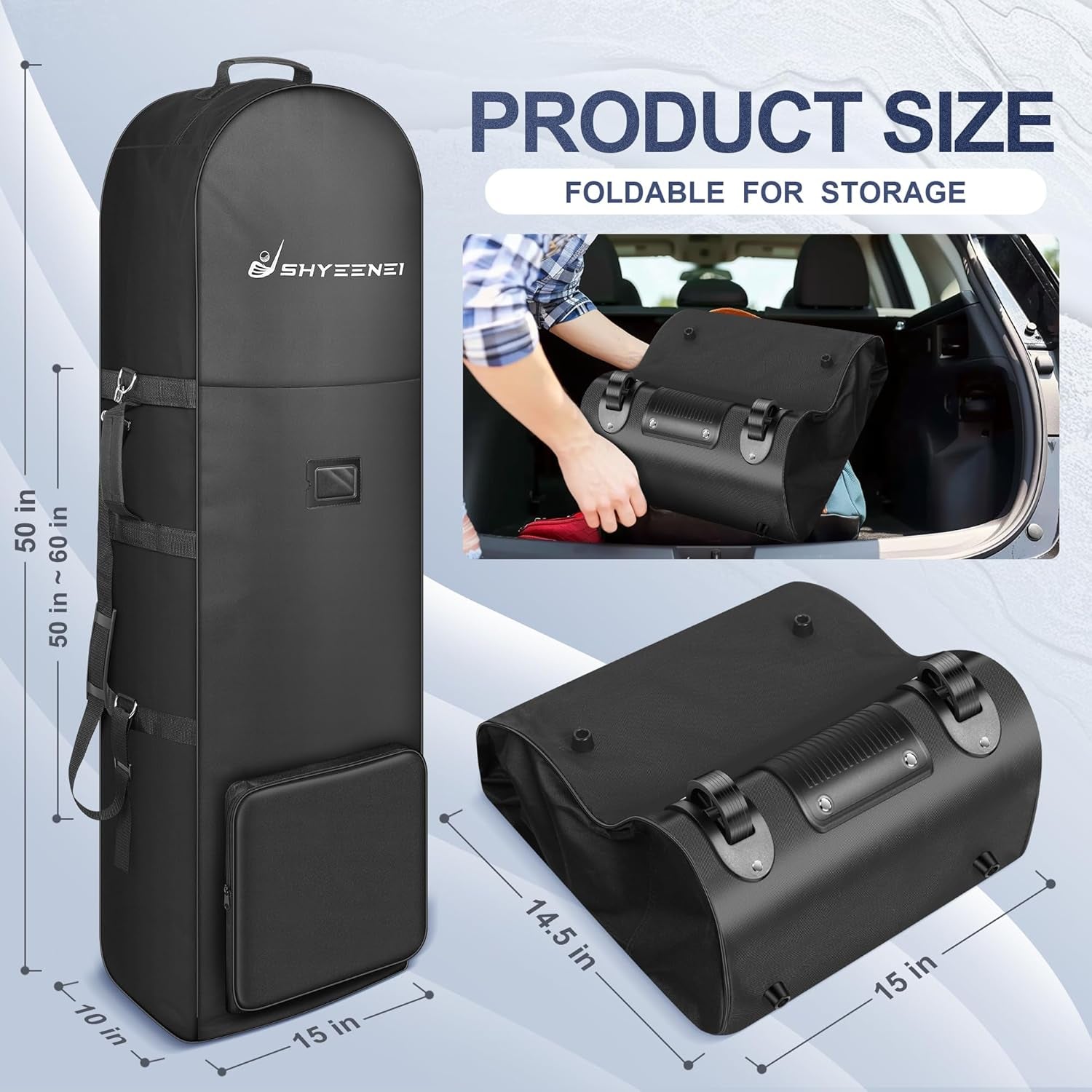 Golf Travel Bag for Airlines – Lightweight Padded Golf Club Travel Case with Wheels
