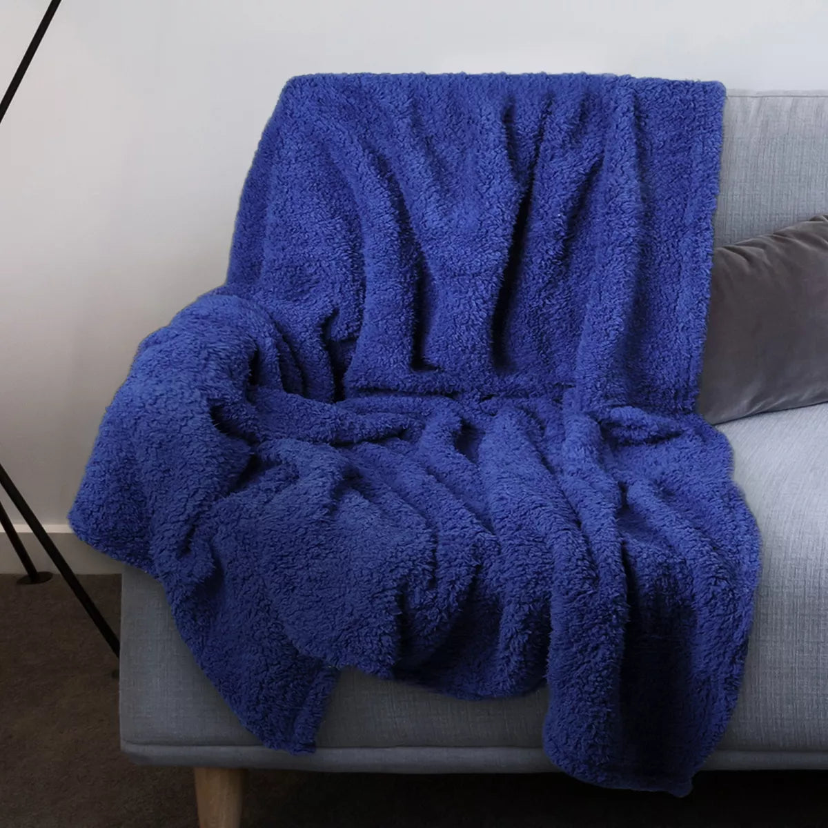 Catalonia Reversible Fleece Throw Blanket, Super Soft Fluffy Fuzzy Blanket Throw 50X60 Inches, Cozy Gift