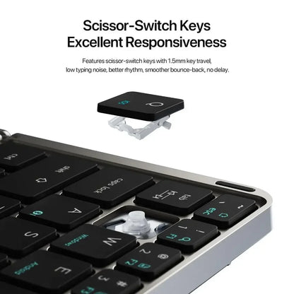 Foldable Bluetooth Keyboard with Touchpad – Wireless Travel Keyboard for iPhone, Android, Windows & Mac