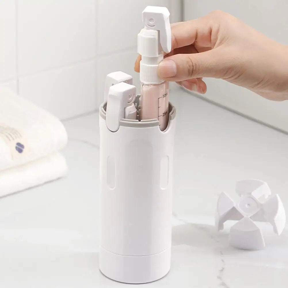 4-in-1 Portable Travel Toiletry Bottle Set – Refillable Leakproof Cosmetic Containers