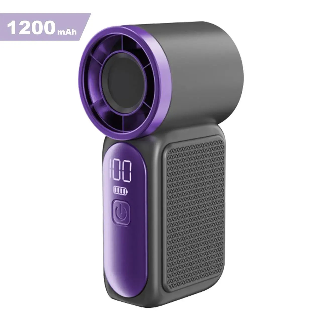 Turbo Travel Fan with LED Display – 6-Speed USB Rechargeable Pocket Cooling Fan