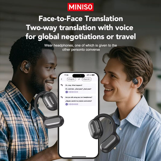 AI Language Translator Earbuds (130+ Languages) – X30 Wireless Bluetooth Headset for Travel & Work