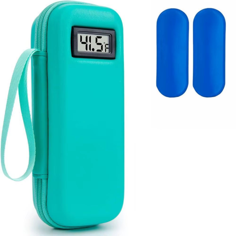 Insulin Cooler Travel Case – Portable Waterproof Diabetes Medication Cooling Bag with Temperature Display