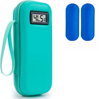 Insulin Cooler Travel Case – Portable Waterproof Diabetes Medication Cooling Bag with Temperature Display