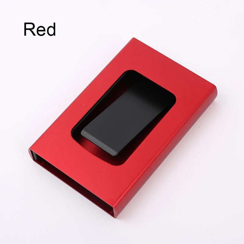 RFID Blocking Metal Card Holder Wallet – Slim Aluminum Travel Wallet for Credit Cards & IDs
