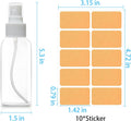 5 Pack 3.4 Oz Travel Spray Bottles TSA Approved Fine Mist Travel Size Spray Bottle for Liquids Refillable Empty Clear Plastic Bottles with Labels