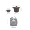 Ceramic Portable Travelling Tea Set Outdoor Camping Tea Set One Pot Three Cups Set