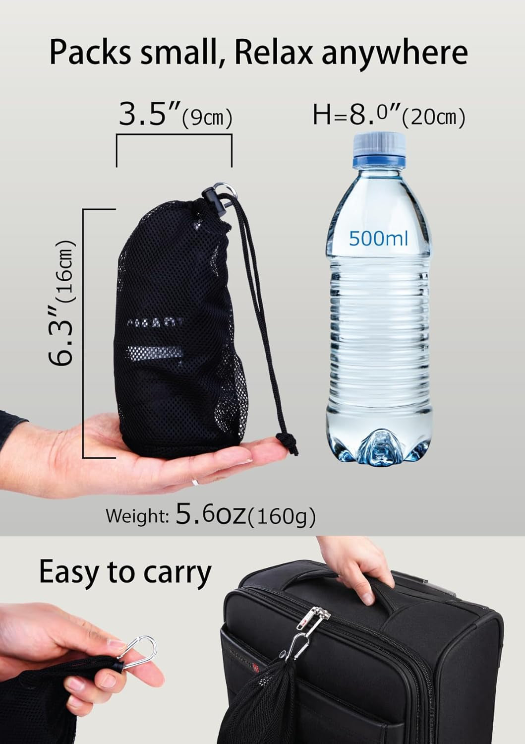 Travel Products Inflatable Travel Lumbar Pillow for Airplane Seat – Adjustable Lower Back Support Cushion for Long Flights