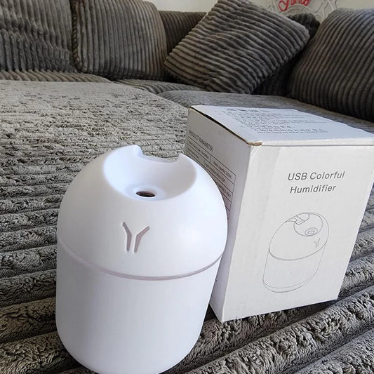 Portable Neon Aroma Diffuser – Travel Size Essential Oil Humidifier with Multi-Color LED Lights