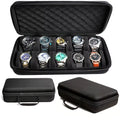 10-Slot Travel Watch Case – Shockproof Zipper Watch Organizer for Watches & Smartwatches