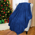 Catalonia Reversible Fleece Throw Blanket, Super Soft Fluffy Fuzzy Blanket Throw 50X60 Inches, Cozy Gift
