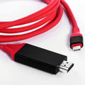 USB-C/PD 4K HDMI Cable Compatible with Google Pixel Xl/Pixel 3/Pixel 3 Xl/Pixel 3A/Pixel 4 XL with Full 2160P@30Hz, 6Ft/2M Cable [Red, Thunderbolt 3 Compatible]
