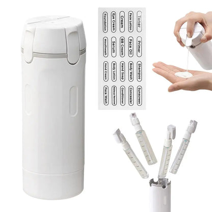 4-in-1 Portable Travel Toiletry Bottle Set – Refillable Leakproof Cosmetic Containers