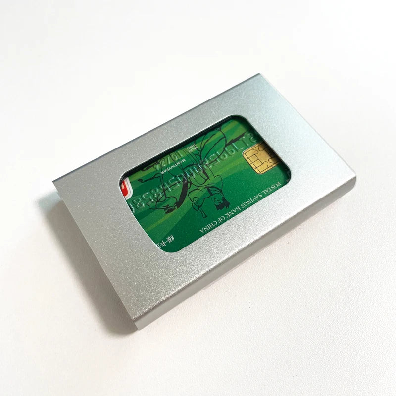 RFID Blocking Metal Card Holder Wallet – Slim Aluminum Travel Wallet for Credit Cards & IDs