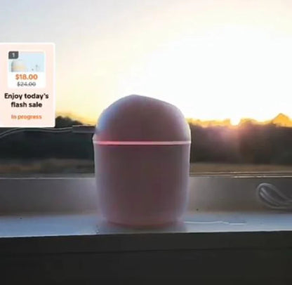 Portable Neon Aroma Diffuser – Travel Size Essential Oil Humidifier with Multi-Color LED Lights