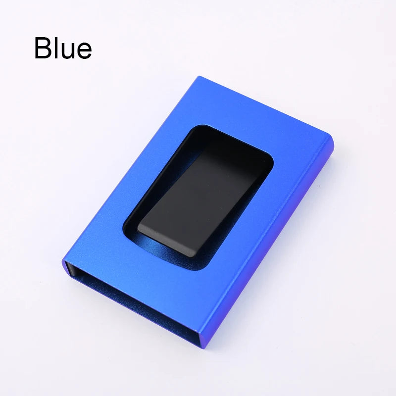 RFID Blocking Metal Card Holder Wallet – Slim Aluminum Travel Wallet for Credit Cards & IDs