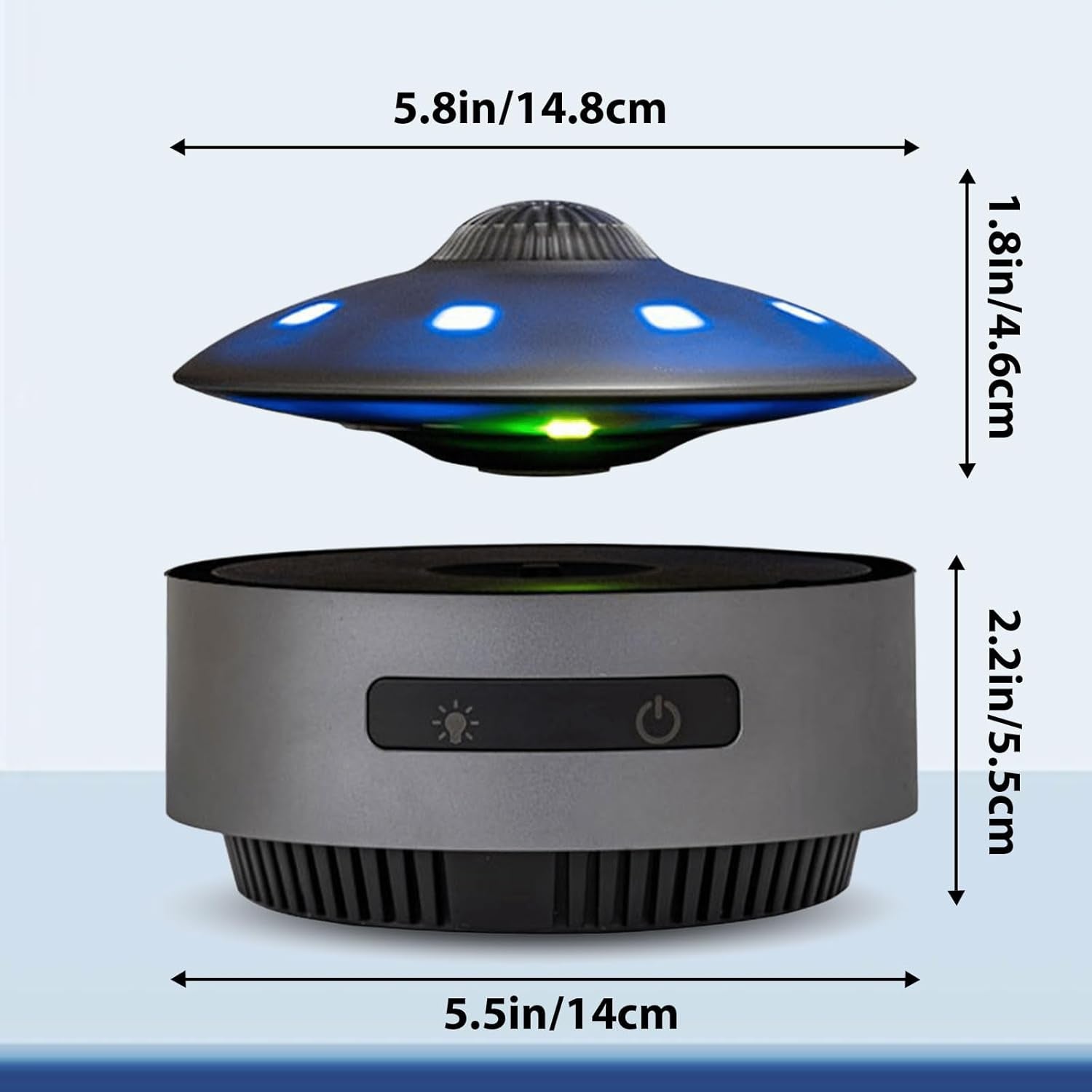 UFO Magnetic Levitation Bluetooth Speaker, Playing Music & Automatic Floating in the Air, Hifi Speaker with Bluetooth 5.0, 3D Sound, Cool Tech Gadgets for Men, Unique Gifts for Home Office Décor