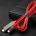 USB-C/PD 4K HDMI Cable Compatible with Google Pixel Xl/Pixel 3/Pixel 3 Xl/Pixel 3A/Pixel 4 XL with Full 2160P@30Hz, 6Ft/2M Cable [Red, Thunderbolt 3 Compatible]