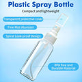 5 Pack 3.4 Oz Travel Spray Bottles TSA Approved Fine Mist Travel Size Spray Bottle for Liquids Refillable Empty Clear Plastic Bottles with Labels