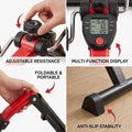 Medical Products Pedal Exerciser with Digital Display Tracker, Foldable Hand and Foot Cycle Exerciser, Great for Home, Office or Travel, Red