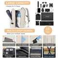 Expandable Travel Laptop Backpack for 17” Laptops – Waterproof Carry-On Business & Leisure Travel Backpack