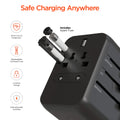 HyperGear WorldCharge Universal Travel Adapter – Worldwide Plug Adapter with USB-C Fast Charging