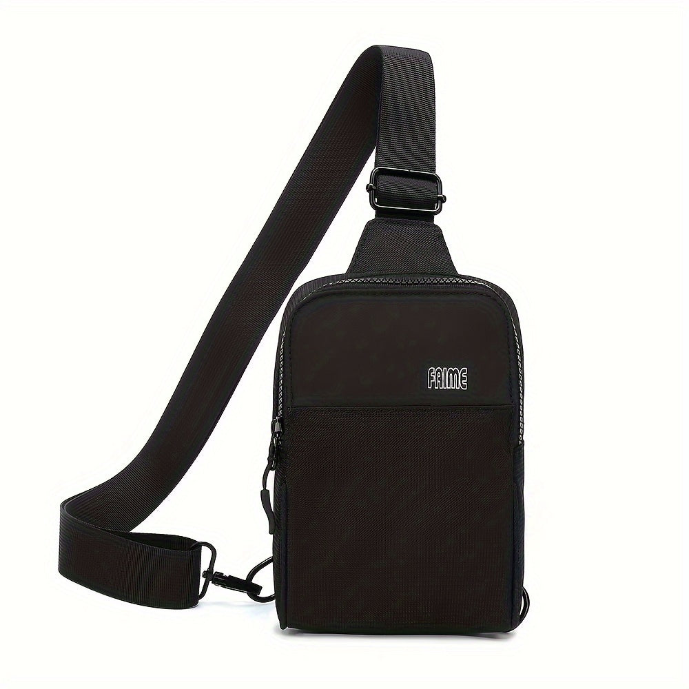 Small Crossbody Bags for Women & Men, Mini Sling Bag Fanny Packs Crossbody Purse, Chest Bag for Travelling, Hiking, Running -Black