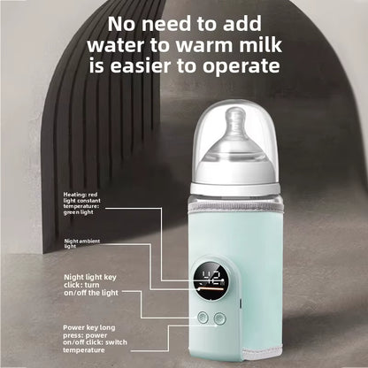 Portable USB Baby Bottle Warmer – Smart Temperature Control Milk Warmer Sleeve for Travel