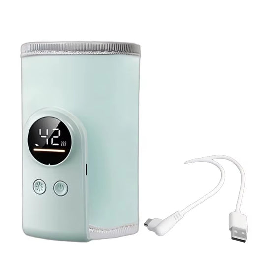 Portable USB Baby Bottle Warmer – Smart Temperature Control Milk Warmer Sleeve for Travel