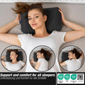 Travel & Camping Comfortable Memory Foam Pillow – Easy to Carry Portable Bag – Temperature Regulating Pillow Case - Perfect for Travelling (Grey)