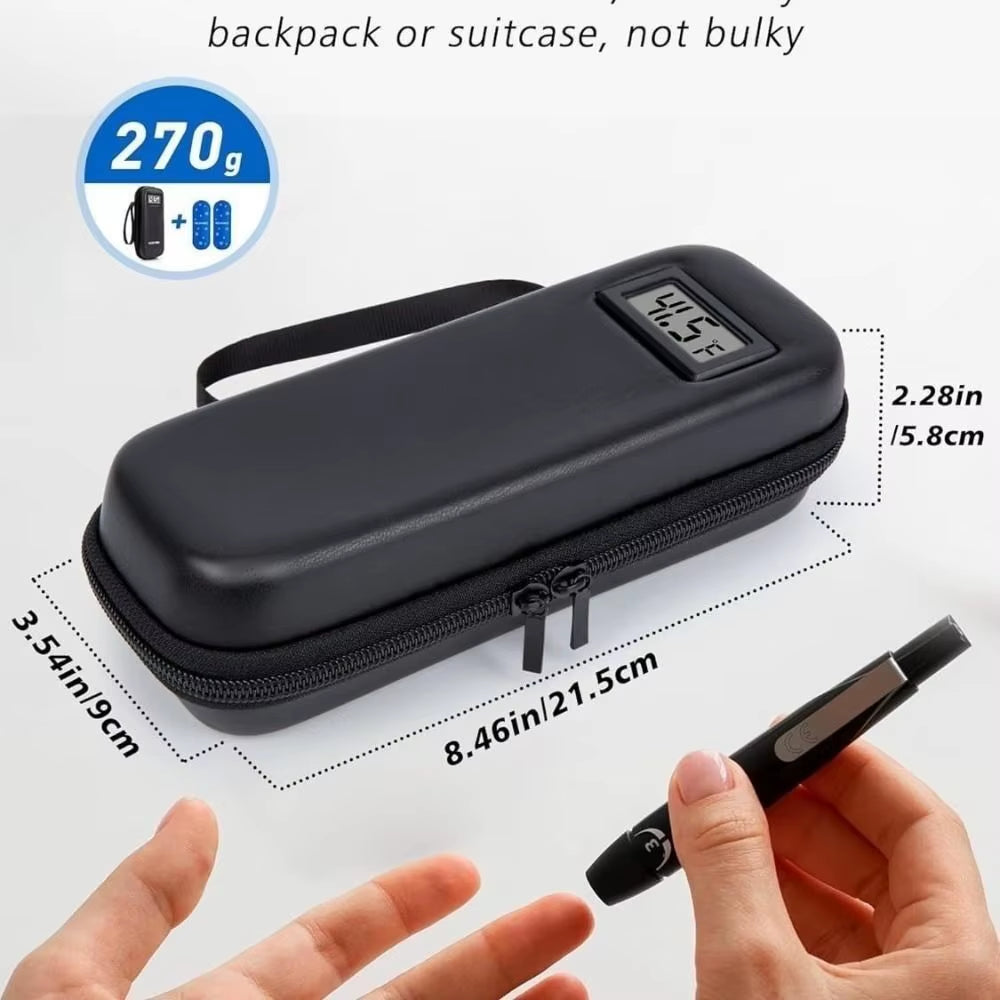 Insulin Cooler Travel Case – Portable Waterproof Diabetes Medication Cooling Bag with Temperature Display