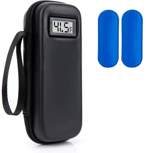 Insulin Cooler Travel Case – Portable Waterproof Diabetes Medication Cooling Bag with Temperature Display