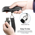 Digital Luggage Scale with Overweight Alert – Portable 110lb/50kg Travel Baggage Scale with Backlit LCD