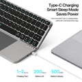 Foldable Bluetooth Keyboard with Touchpad – Wireless Travel Keyboard for iPhone, Android, Windows & Mac