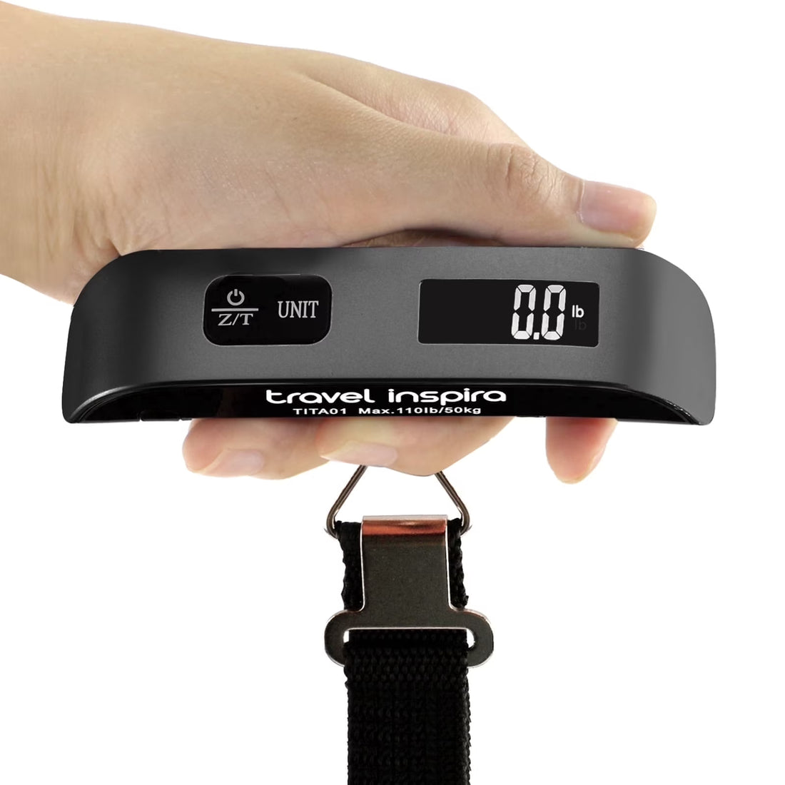 Digital Luggage Scale with Overweight Alert – Portable 110lb/50kg Travel Baggage Scale with Backlit LCD
